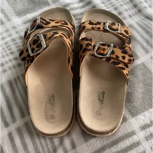 Cheetah Print Sandals. Size 8.5.